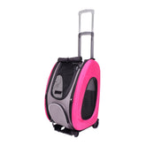 Ibiyaya Eva Pet Rolling Carrier Travel Bag with Wheels | petsome Pet Supplies