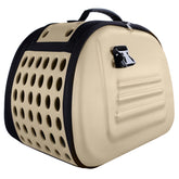 Ibiyaya Classic Eva Soft-Sided Travel Pet Carrier - Beige | petsome Pet Supplies