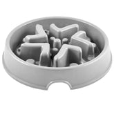 All Fur You Dog Slow Feeder Bowl - Bamboo - Grey | petsome Pet Supplies