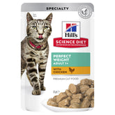 Hills Science Diet Adult Perfect Weight Chicken Cat Food Pouches 85g