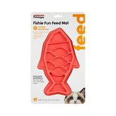 Petstages Fishie Fun Feed Mat for Cats - Pink | petsome Pet Supplies