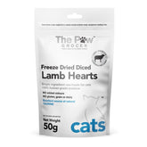 The Paw Grocer Freeze Dried Cat Treats Lamb Hearts - 50g | petsome Pet Supplies