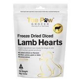 The Paw Grocer Freeze Dried Diced Dogs & Cats Treats Lamb Hearts - 90g | petsome Pet Supplies