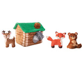 Fringe Studio Plush Burrow Interactive Dog Toy - On Cabin Time