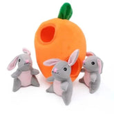Zippy Paws Dog Toys Plush Burrow - Bunny 'n Carrot