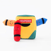 Zippy Paws Dog Toys Plush Burrow - Crayons