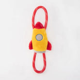 Zippy Paws Dog Toys Plush RopeTugz - Spaceship