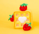 Zippy Paws Dog Toys Plush Burrow -Strawberry Waffles