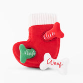 Zippy Paws Christmas Naughty or Nice Stocking Burrow Dog Toy ***