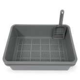 Cat Litter Trays 3 Piece Charcoal