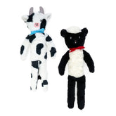 Zippy Paws Fluffy Peltz - Cow and Sheep 2 Pack