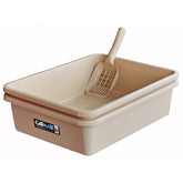 CatMate Cat Litter Tray Set - 3 Pieces - Beige | petsome Pet Supplies
