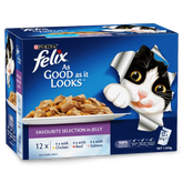 Wet Cat Food Adult Favourite Selection Pouches