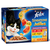 Wet Cat Food Adult Sensations Jellies Favourites Menu Pouches