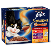 Wet Cat Food Adult Sensations Sauces Meat Selection Pouches