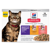 Adult Sensitive Skin And Stomach Variety Pack Cat Food Pouches