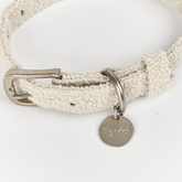 Boucle Dog Collar in Cloud Grey