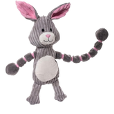 Outward Hound Thunder Tuggerz Bunny Plush Dog Toy Grey