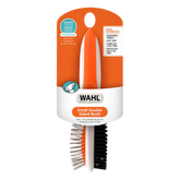 Small Double Sided Pin And Bristle Brush Dog Grooming Tool Orange