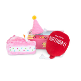 Birthday Box Dog Interactive Soft Toy Pink