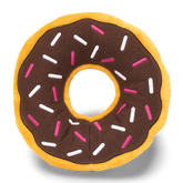 Jumbo Donutz Chocolate Squeaky Dog Toy