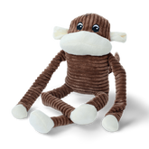 Spencer Crinkle Monkey Dog Toy Brown