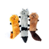 Zippy Paws Dog Toys Skinny Peltz - 3-Pack Small (Fox, Raccoon, Squirrel)