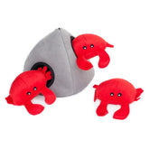 Zippy Paws Dog Toys Plush Burrow - Rock with 3 Crabs