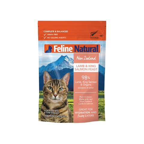 Feline Natural Grain Free Lamb & Salmon Feast Single Pouch 85g