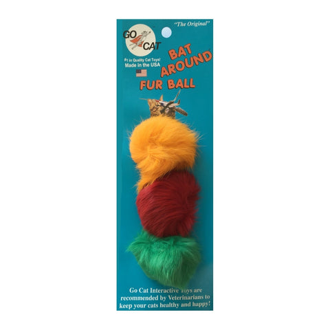 Go Cat Da Bird Bat Around Fur Balls Cat Toy 3 Pack