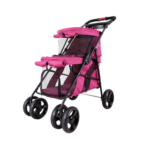 Ibiyaya Pet Bus Double Decker Foldable Stroller 01
