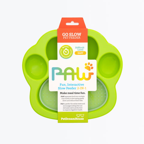 Pet DreamHouse PAW 2-in-1 Slow Mini Slow Feeder & Lick Pad