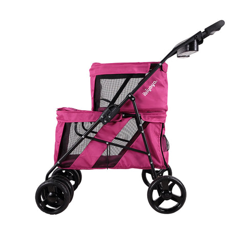 Ibiyaya Pet Bus Double Decker Foldable Stroller
