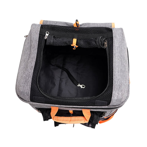 Ibiyaya Double Pet Carrier Backpack Two-Tier-Compartment