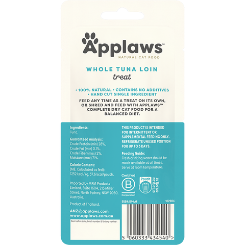 Applaws Wet Cat Whole Tuna Loin Treat 30g