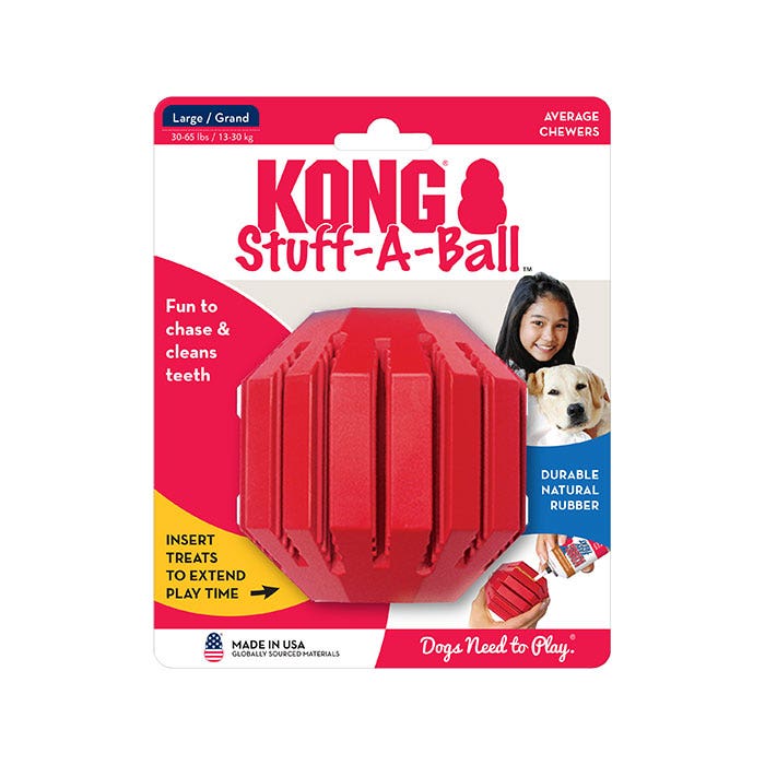 KONG Stuff-A-Ball Dog Toy Red