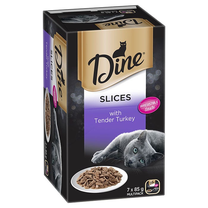 Dine Daily Turkey In A Delicious Gravy Cat Can 85g 7 Pack