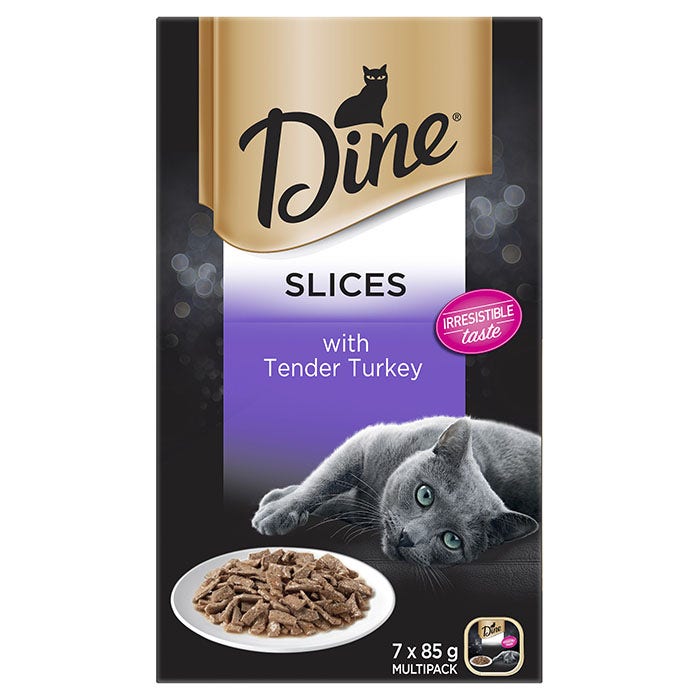 Dine Daily Turkey In A Delicious Gravy Cat Can 85g 7 Pack