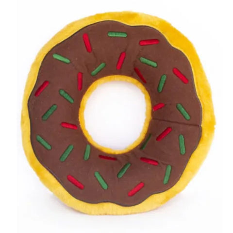 Zippy Paws Dog Toys Plush Donutz - Ginger Bread | petsome Pet Supplies