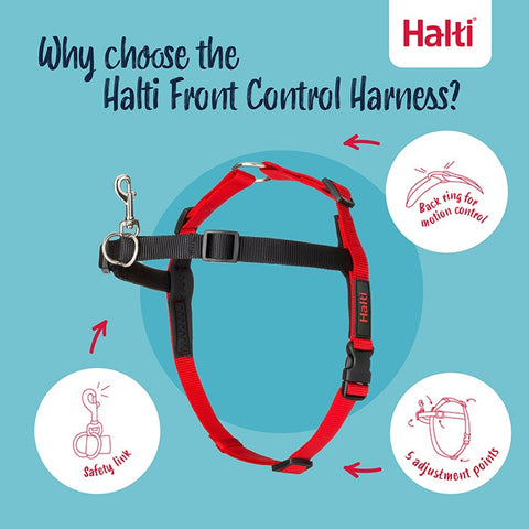 Halti Dog Front Control Harness Black