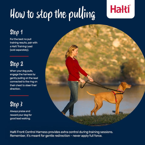 Halti Dog Front Control Harness Black