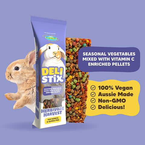 Vetafarm Origins Herbivore Harvest Small Pet Delistix 100g