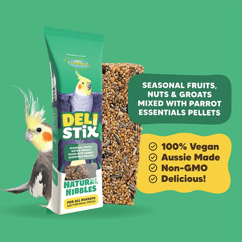 Vetafarm Natural Nibbles Small Parrot Delistix 100g