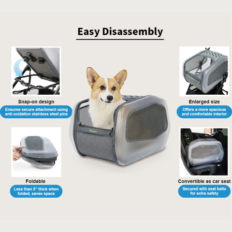 Ibiyaya NeoRider Multi-Purpose Detachable Pet Stroller