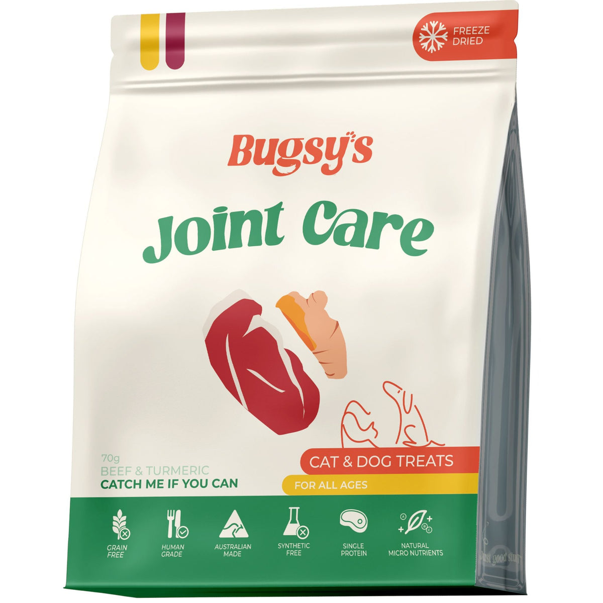 Bugsy's Freeze Dried Beef & Turmeric Pet Treats