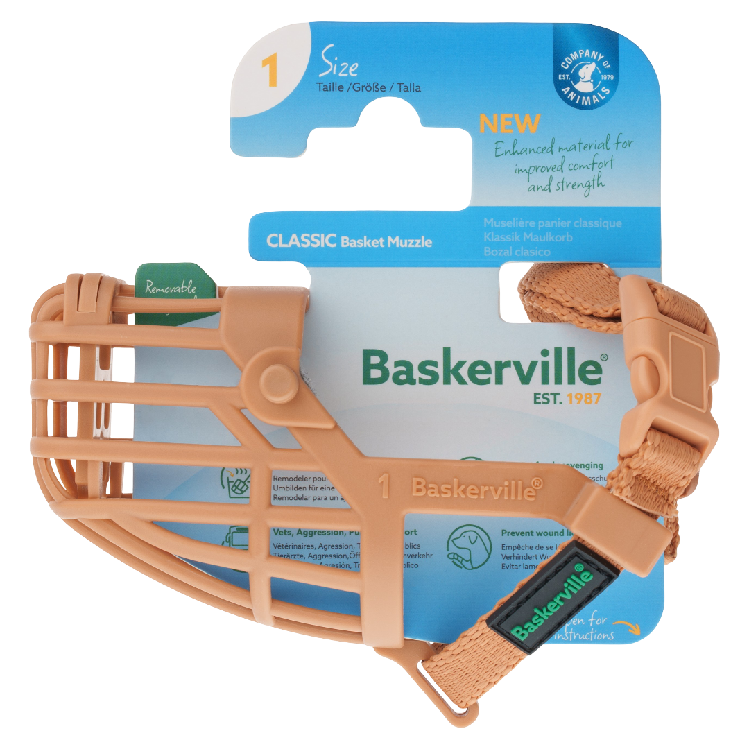Classic Basket Muzzle Dog Beige