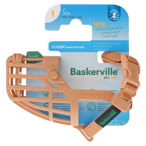 Classic Basket Muzzle Dog Beige