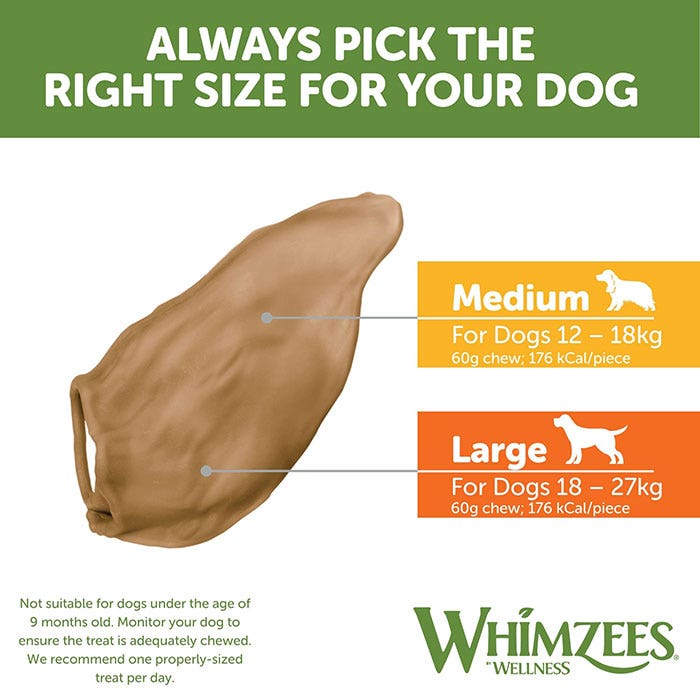 Whimzees Veggie Ear Dog Treat x18