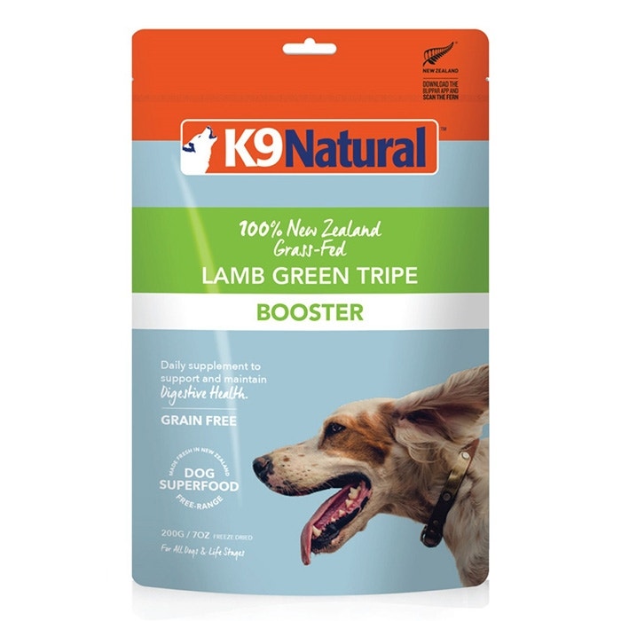 K9 Natural Freeze Dried Lamb Green Tripe Boost Adult Dog Food 200g