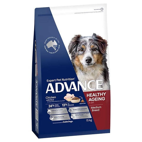 ADVANCE Adult Healthy Ageing Medium Breed Dry Dog Food Chicken with Rice
